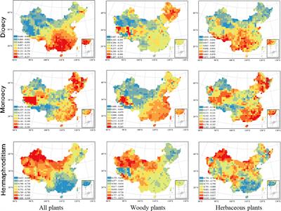 Spatial Patterns and Drivers of Angiosperm Sexual Systems in China Differ Between Woody and Herbaceous Species